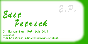 edit petrich business card